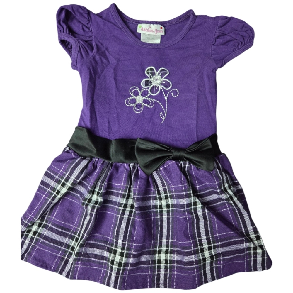 Ashley Ann Purple Plaid Dress 24M